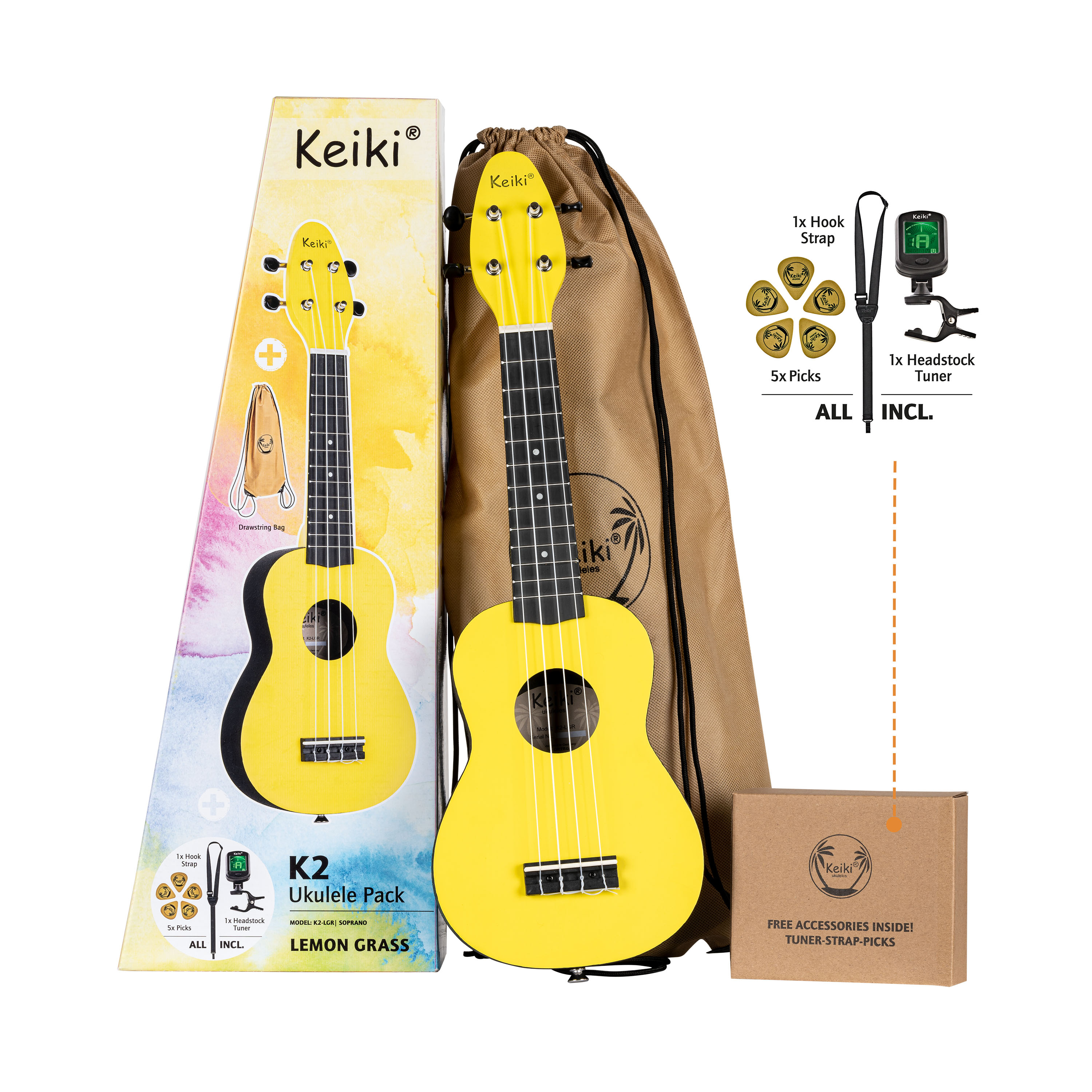 K2 S. AC SOP. UKELELE SET AGAT
