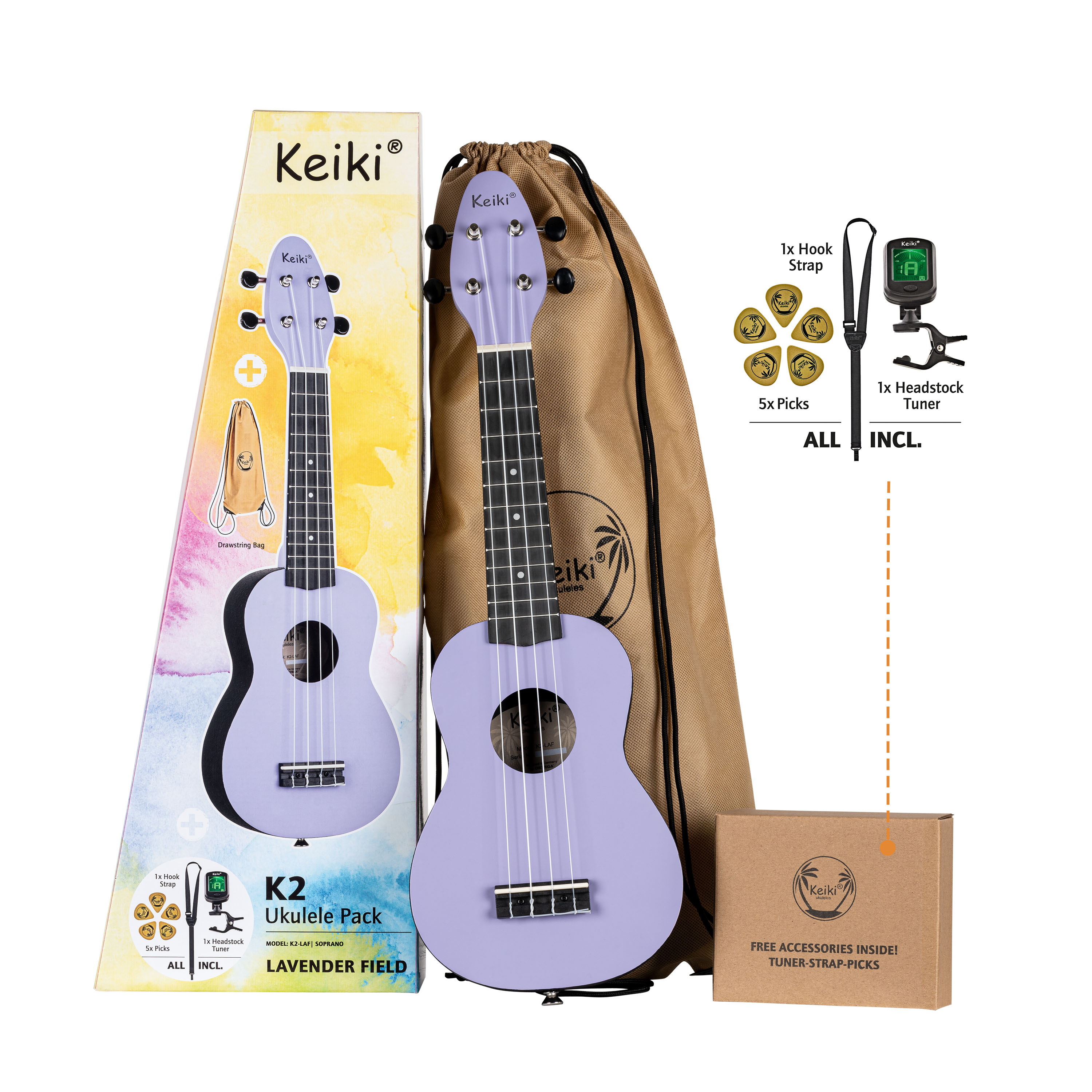 K2 S. AC SOP. UKELELE SET AGAT