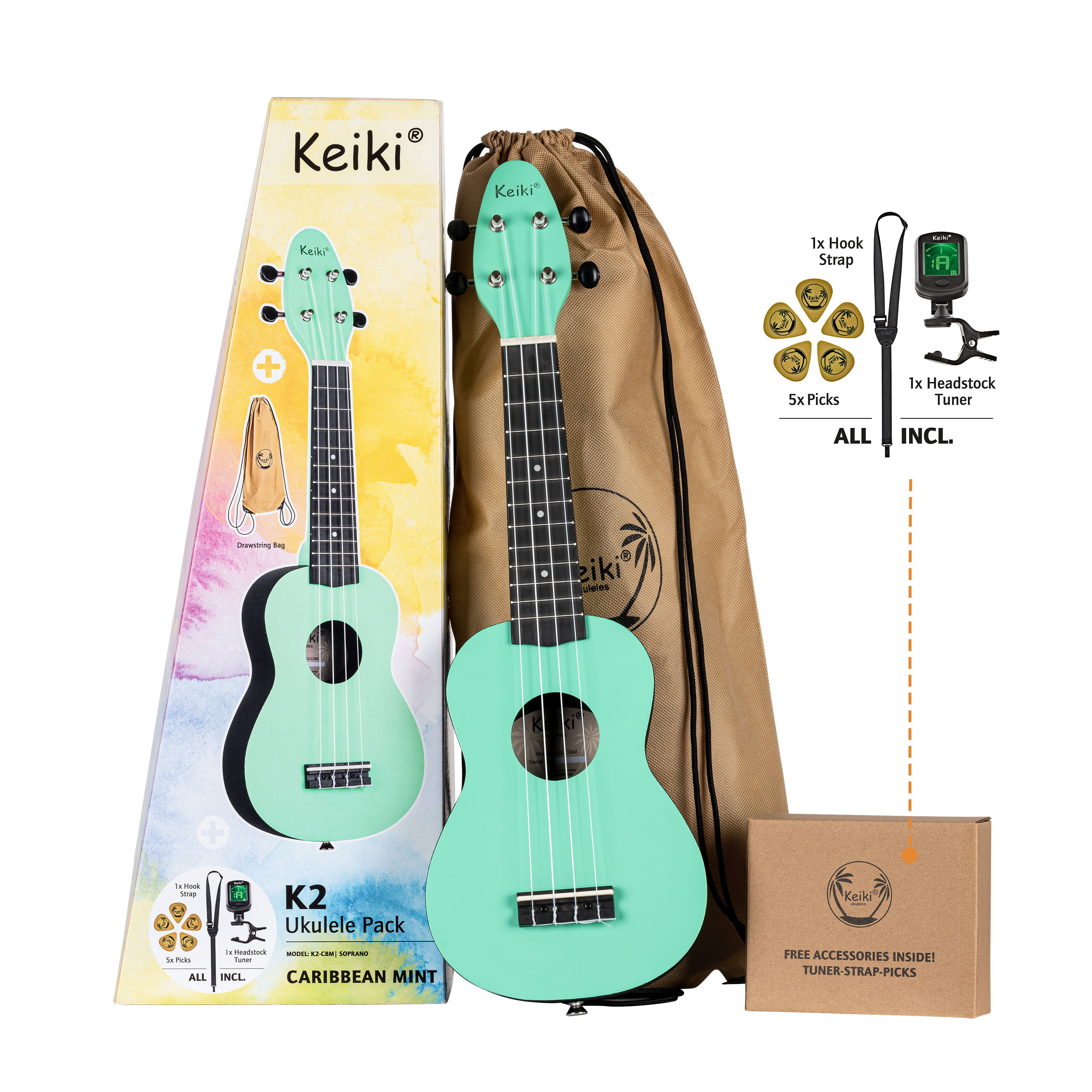 K2 S. AC SOP. UKELELE SET AGAT