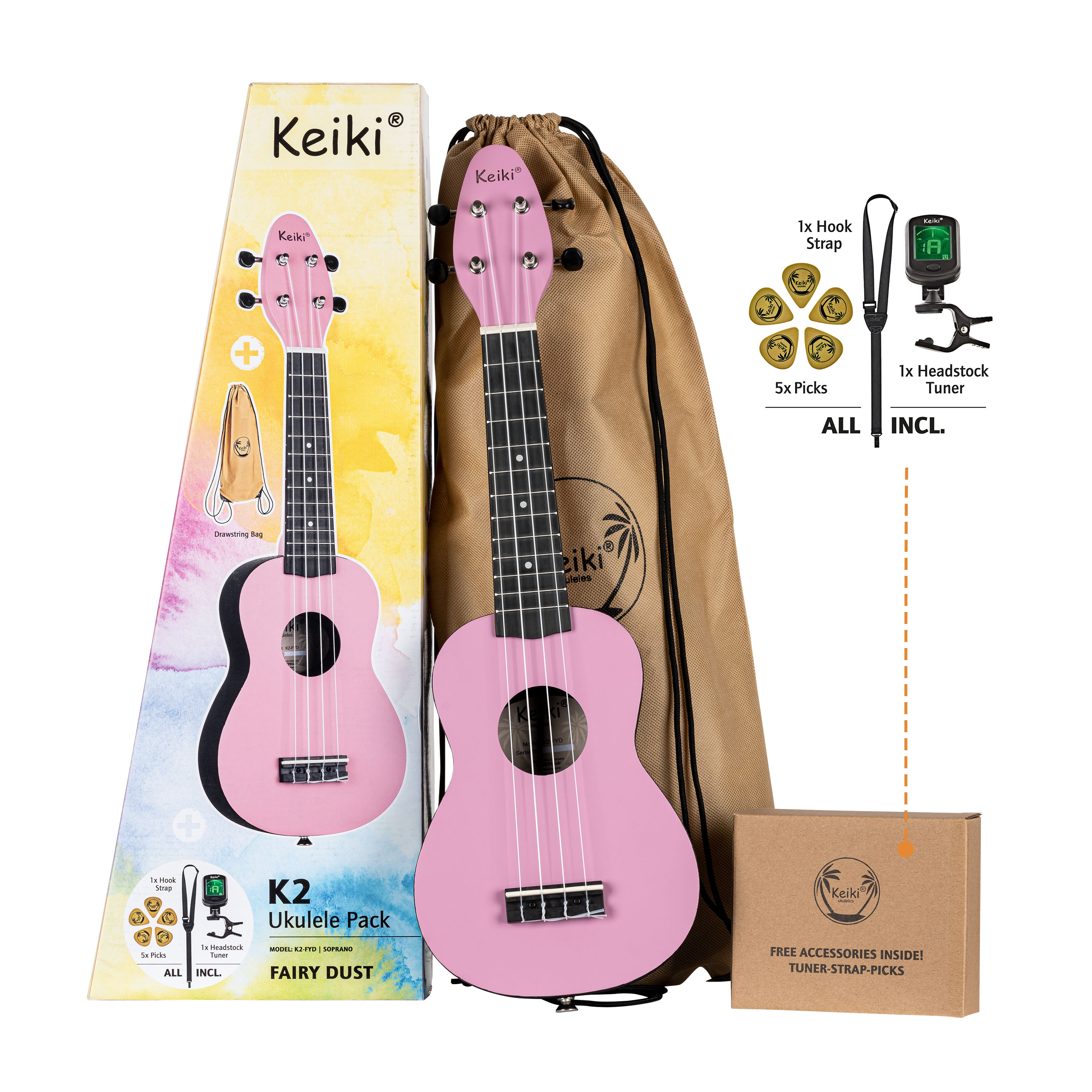 K2 S. AC SOP. UKELELE SET AGAT