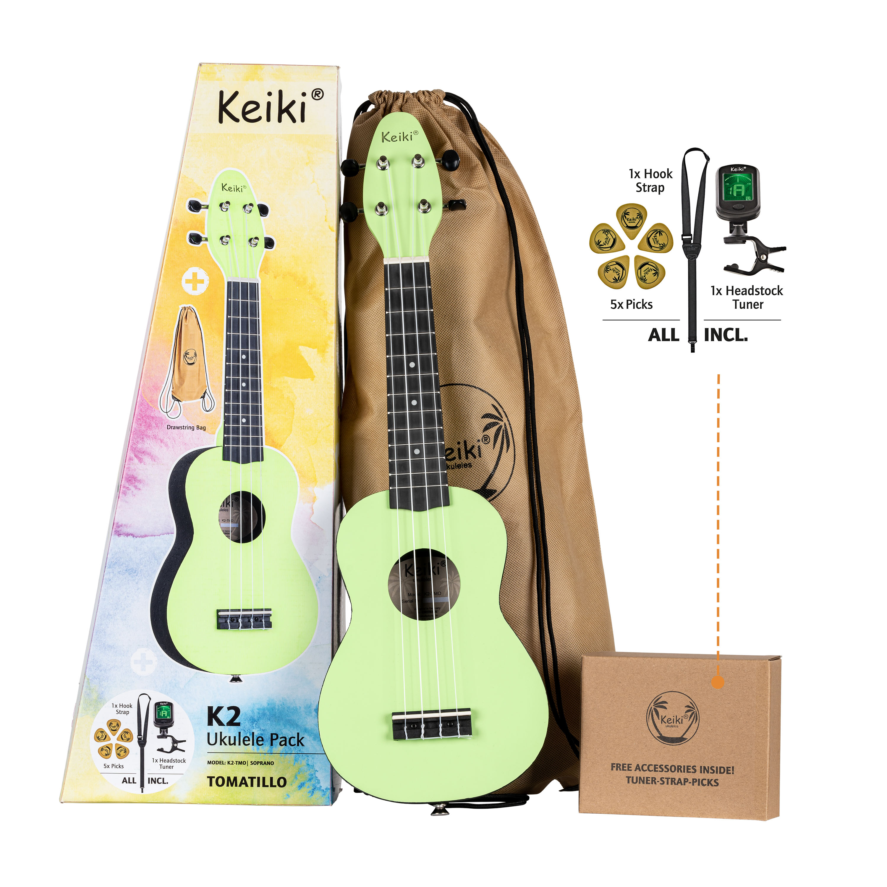 K2 S. AC SOP. UKELELE SET AGAT