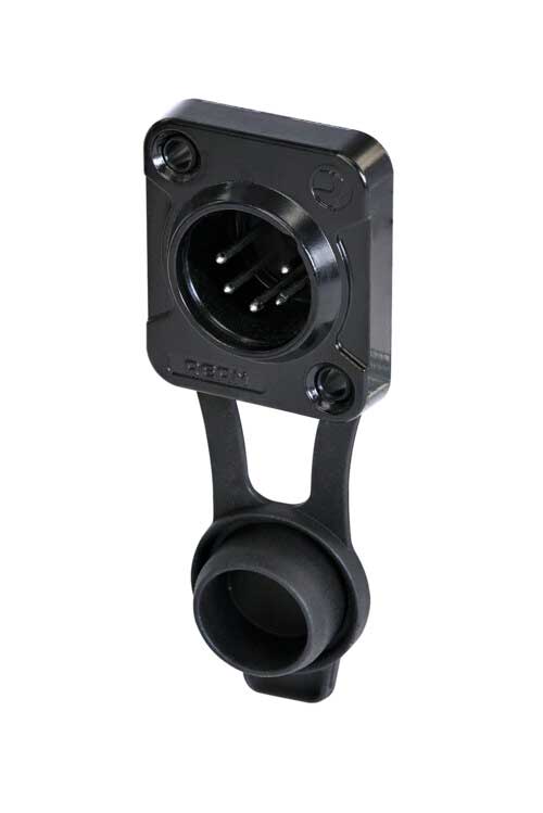 CON.- XLR CHAS.5P MACHO NEGRO