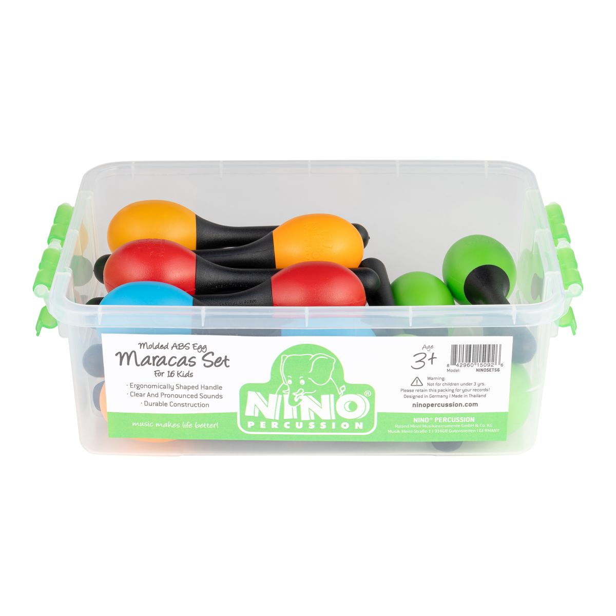 ABS EGG MARACAS SET, FOR 16 KI