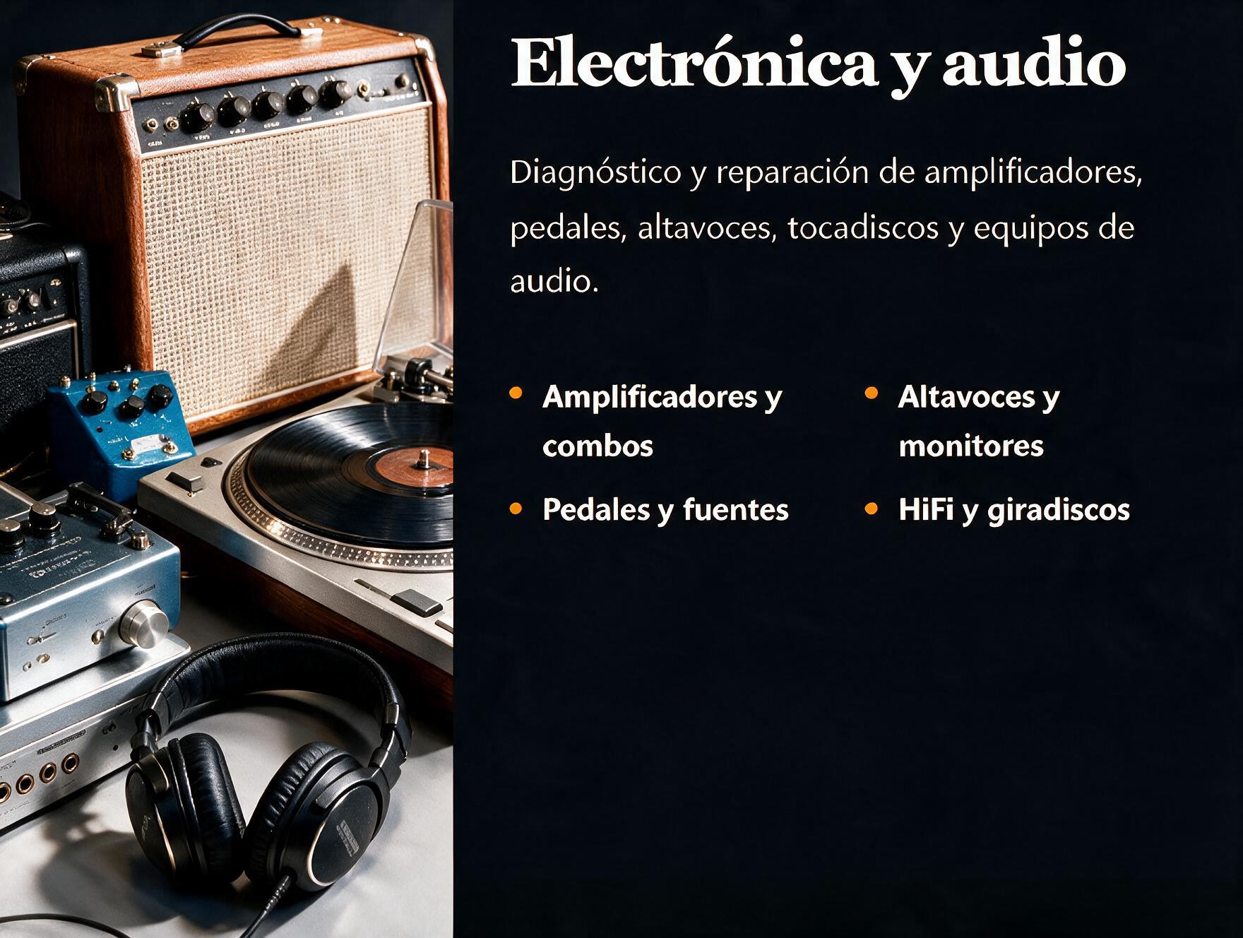 Electrónica y audio atendidos en el taller