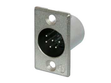 CONECTOR XLR CHASIS MACHO 6 PO
