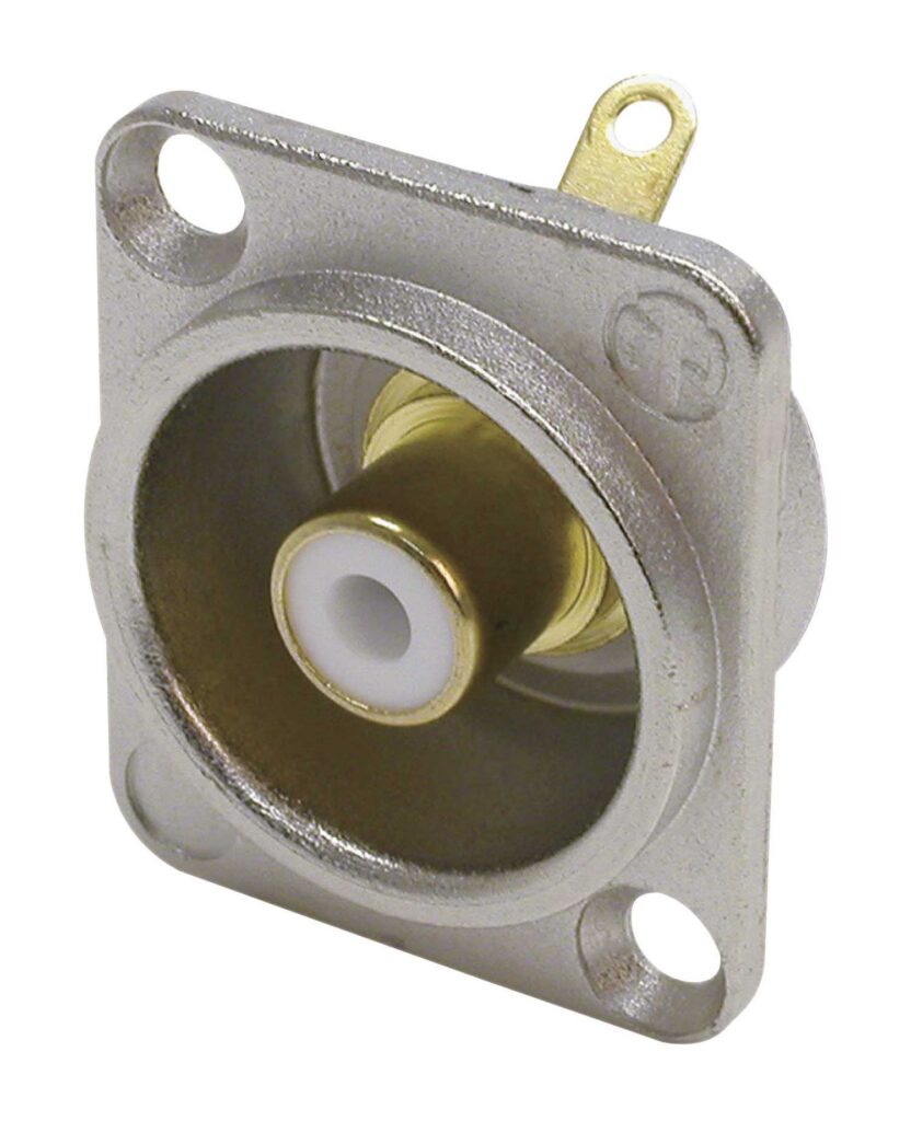 CONECTOR RCA CHASIS BLANCO NF2