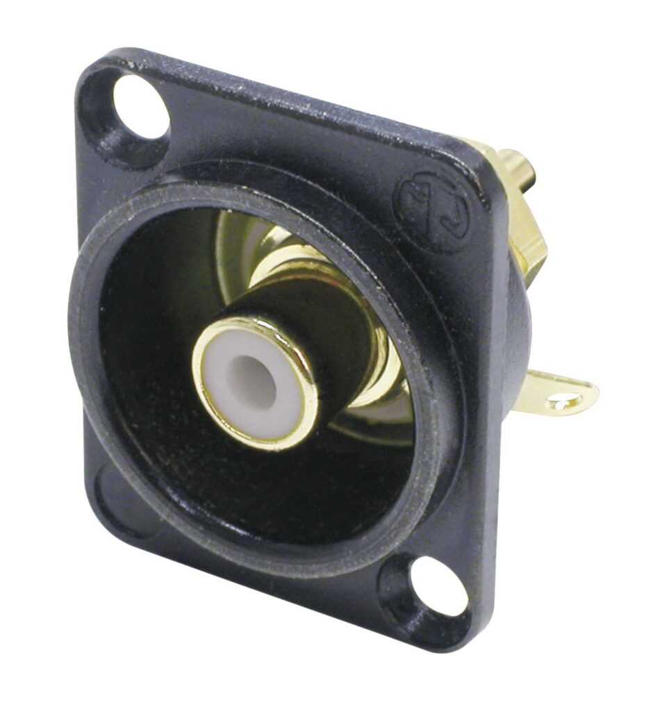 CONECTOR RCA CHASIS BLANCO B N