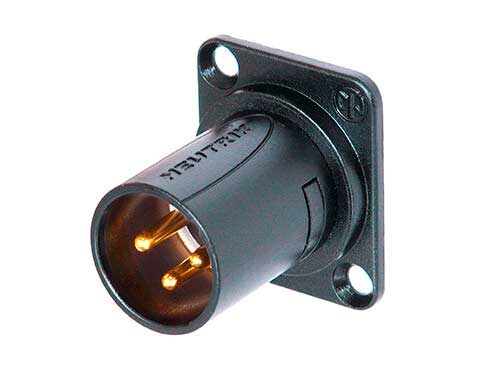 MODULO XLR MACHO W/FLANGE NM3M