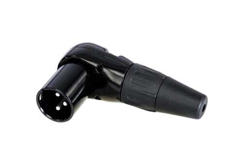 CONECTOR XLR 3P MACHO ACODADO